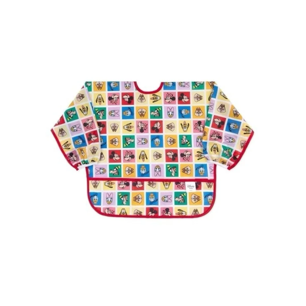 Bumkins - Disney Sleeved Bib (Waterproof, 6–24M) -‎ Mickey Feeding